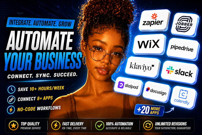 integrate zapier jobber wix pipedrive klaviyo slack dialpad docusign calendly