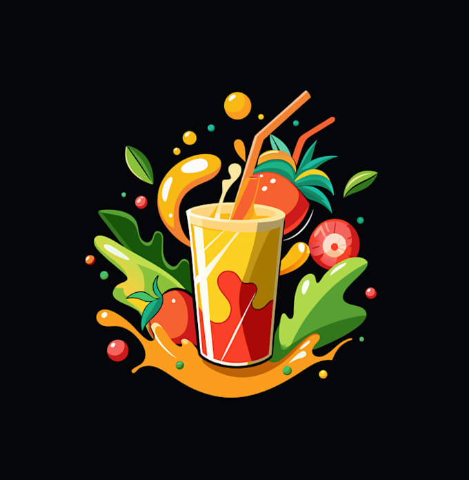 make admirable colorful juice logo