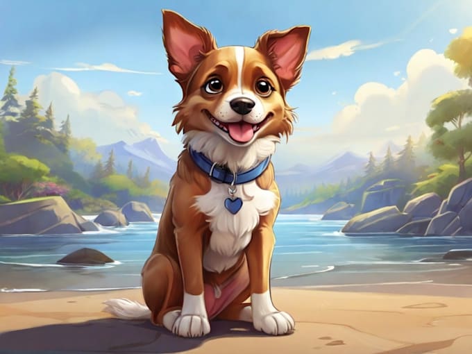 draw an awesome pet cartoon portrait