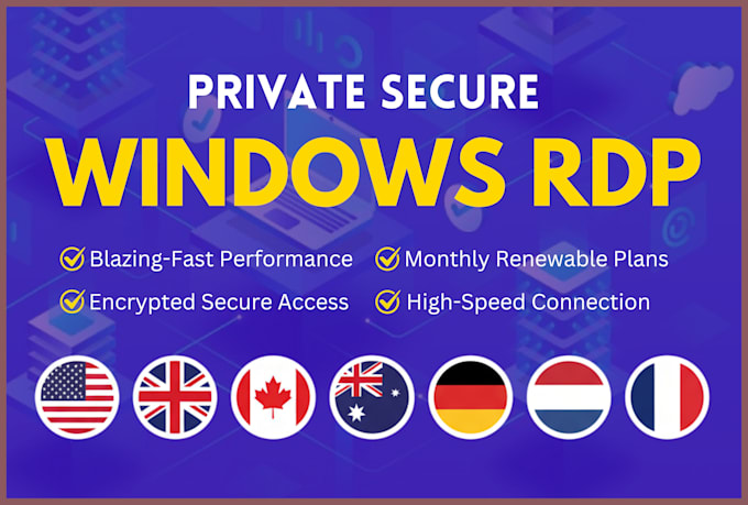 provide windows rdp secure private and super fast