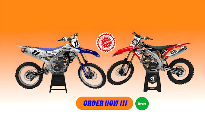 do professional wrap decal design for your mx motorcycle dirt bike