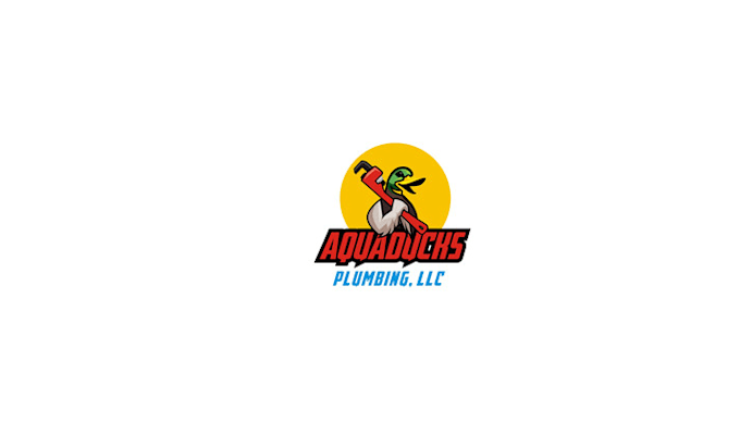 make aqua ducks plumbing branding logo