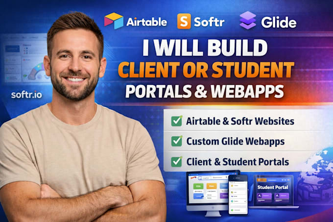 airtable softr website glide softr io webapp client student portals glide softr