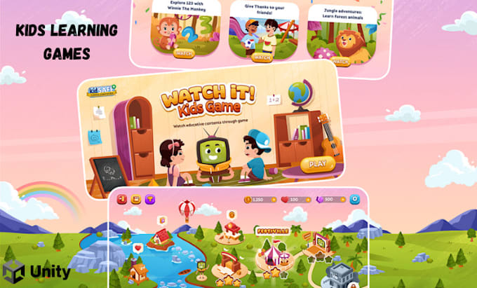 develop ai educational app for kids, kids learning games for mobile or web game