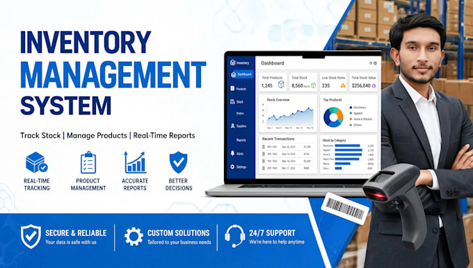 develop a smart inventory management system with a dashboard