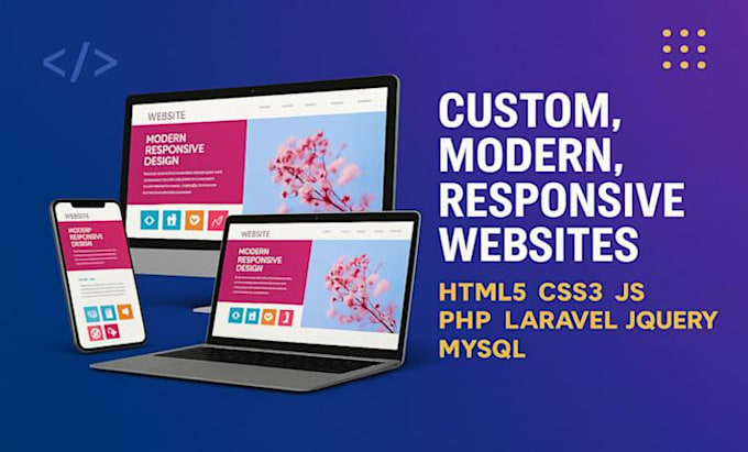 be your laravel expert and responsive website developer