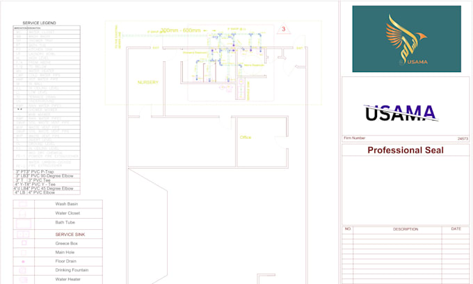 create professional autocad electrical wiring and plumbing drainage plans