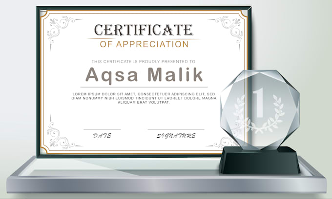 create a professional diploma or award certificate design