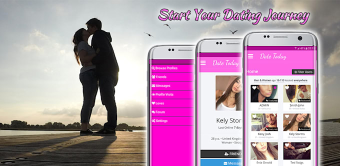 dating web mobile app developer, android ios, ecommerce app,react native flutter