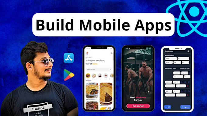 Help you to build cross platform mobile apps using react native and ...