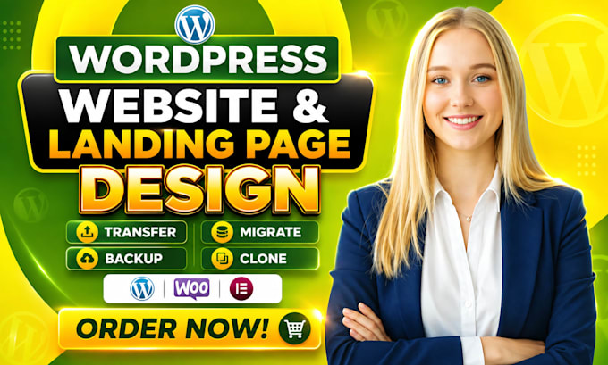 develop wordpress website,landing page,redesign and responsive website