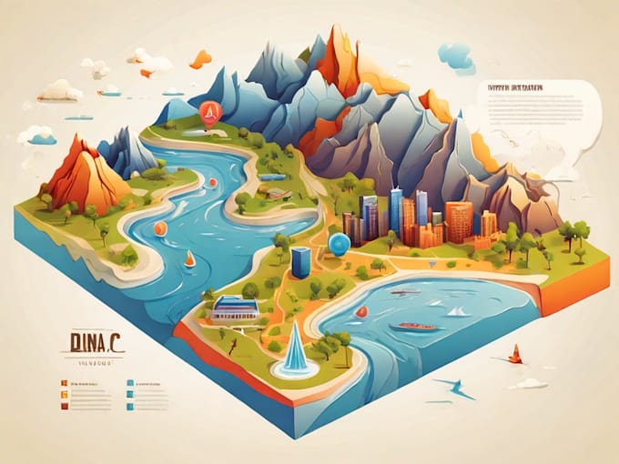 Draw a vector map illustration by Delizilson | Fiverr
