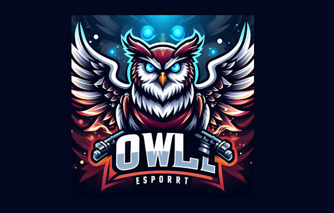 design a creative owl mascot logo with express delivery