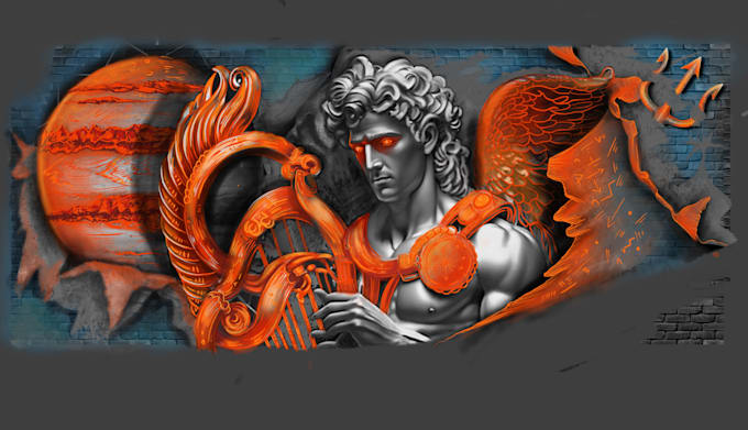 design mythological figures with digital painting