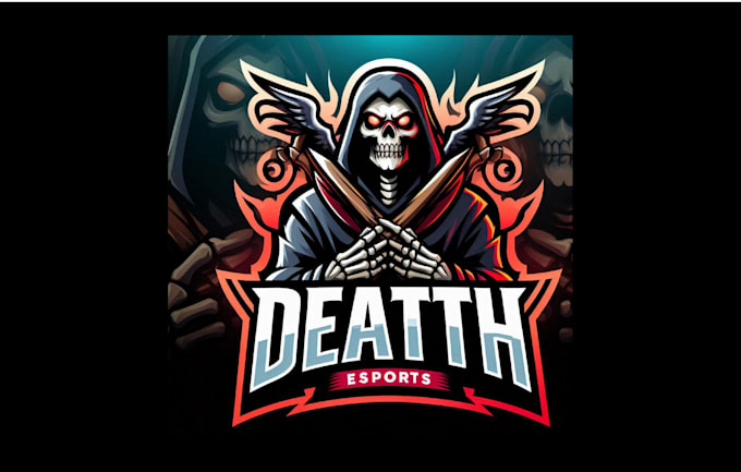 make an death esport mascot logo with free source file