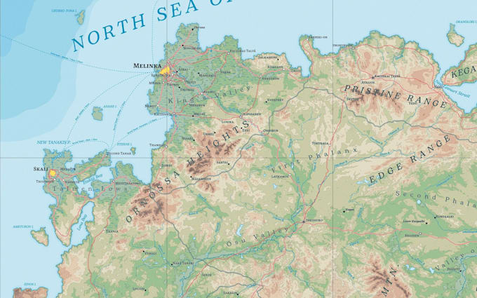 create a realistic fantasy world map for your book, game or worldbuilding