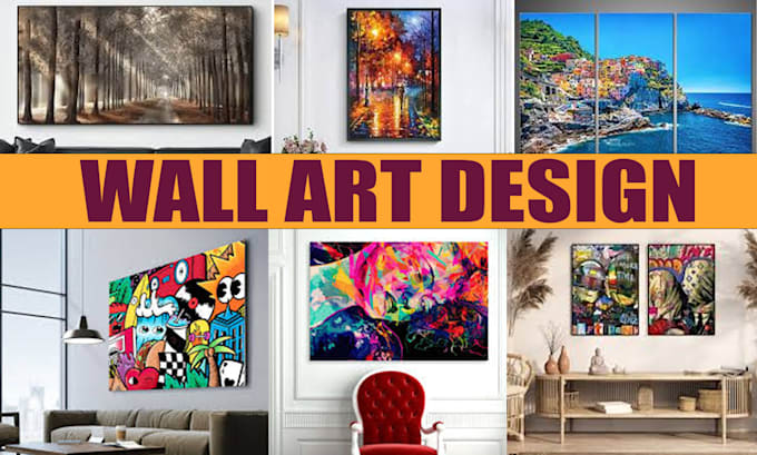 create awesome  wall art, poster, flyer designs
