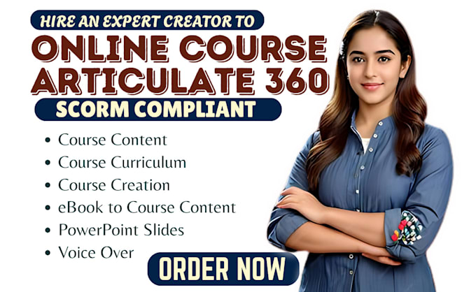 design elearning course modules, curriculum for online class in articulate 360