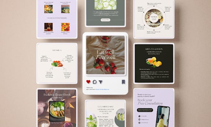 create branded instagram templates for wellness and mental health businesses