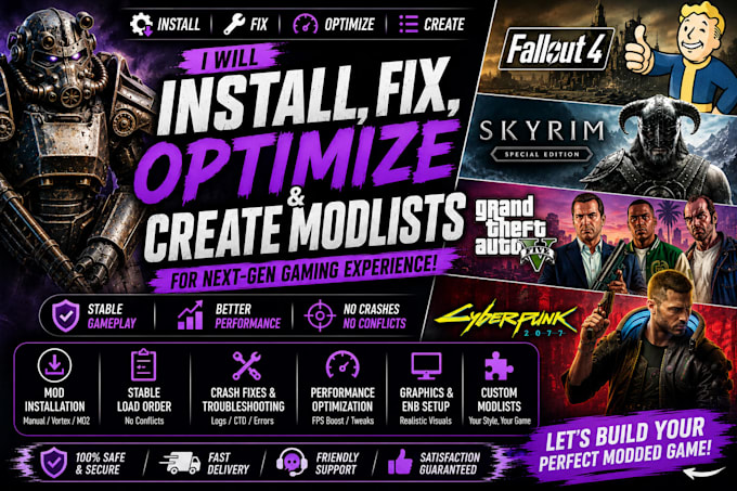 troubleshoot and enhance your skyrim game,cp2077,fallout 4