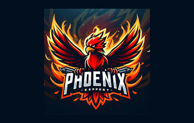 do phoenix esport mascot logo with unlimited revisions