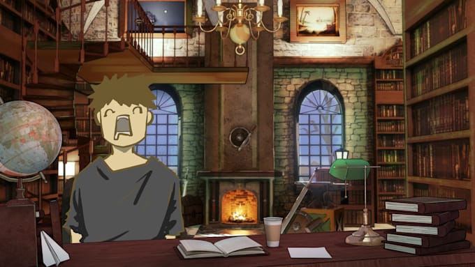 draw vtuber background in anime style