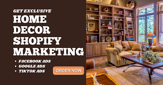 do home decor shopify marketing social media manager with meta ads