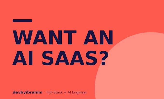 your ai saas or custom ai web app as full stack dev