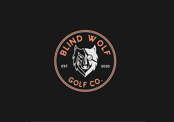 design blind wolf golf co logo