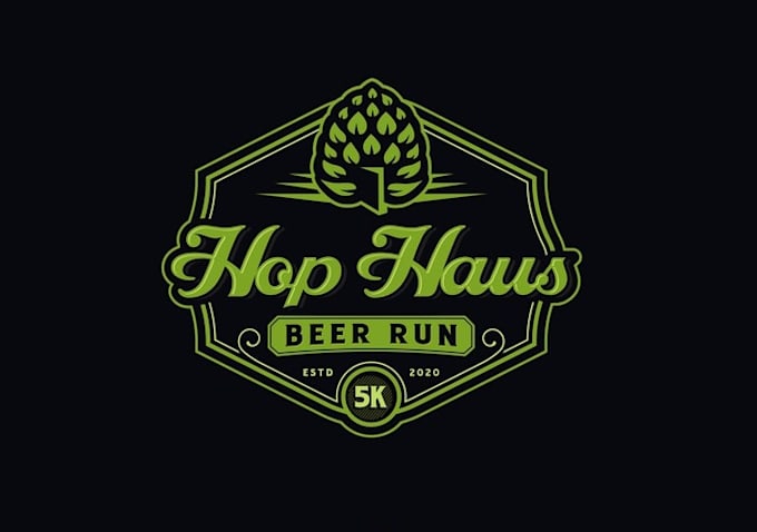 design hop beer run event logo