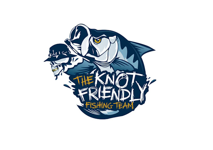 design knot friendly fishing team logo