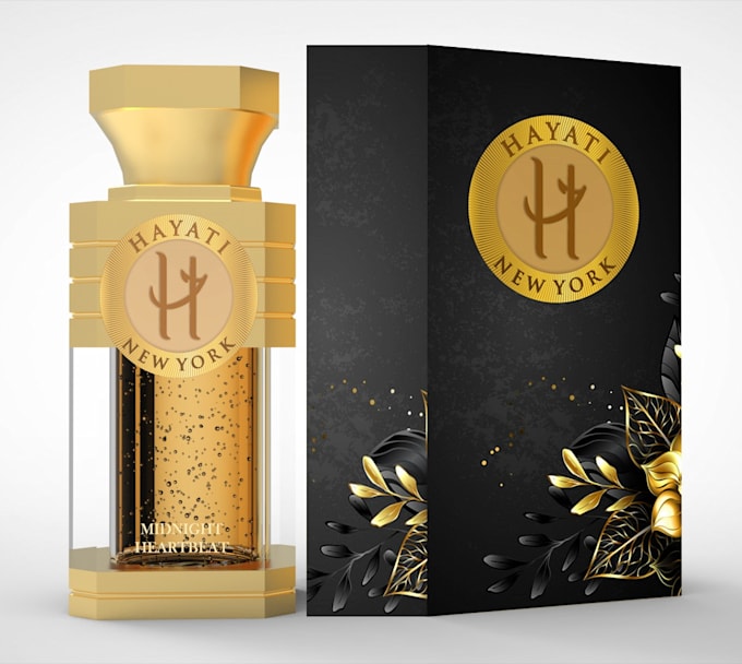 design perfume bottle packaging and 3d render your product
