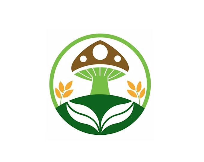 make minimal magnificent mushroom logo