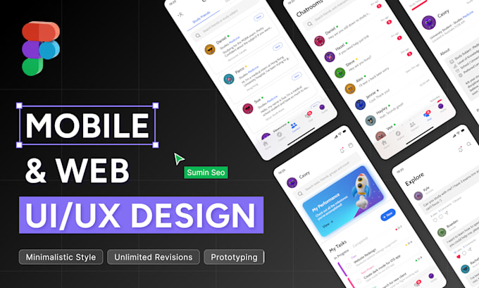 Create clean, modern ui ux designs for websites and apps by Suminseo ...