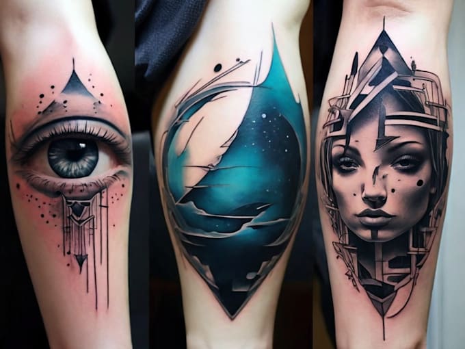 design realistic and surrealistic tattoo