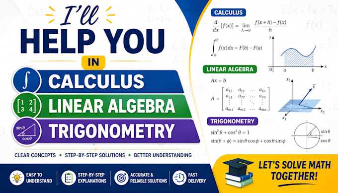 help with calculus, trigonometry and linear algebra