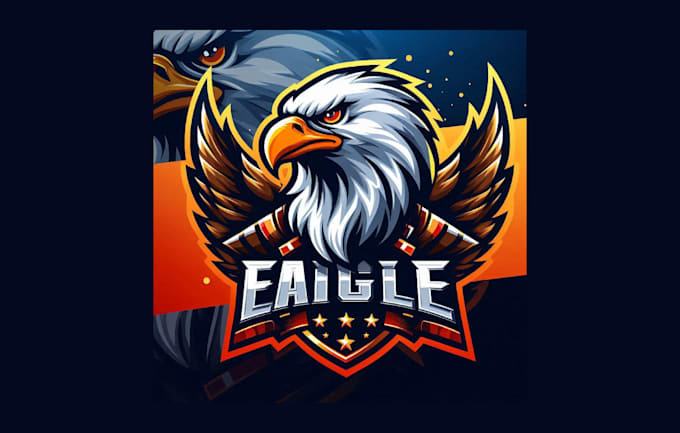 create a unique eagle head mascot logo with any file