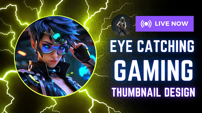 design unique gaming youtube thumbnail