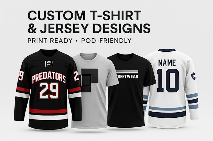 do high quality tshirt and sports jersey designs for pod