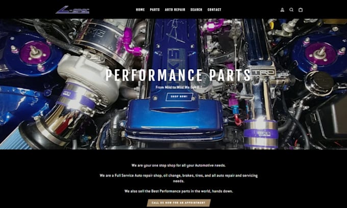design auto parts shopify store auto part website car part shopify store