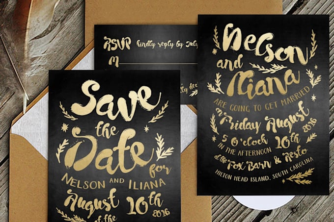 design 2 invitation cards for your special event