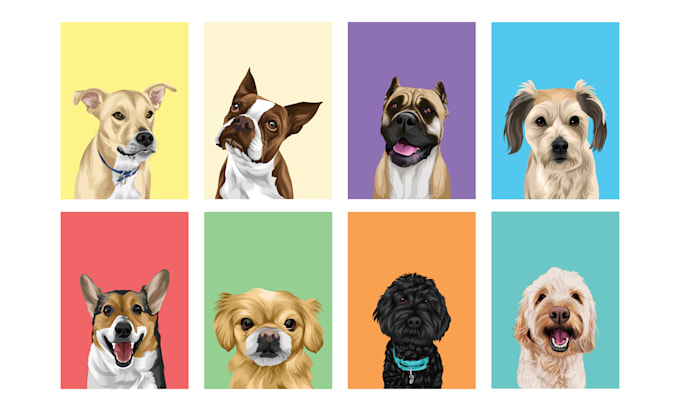 draw your pet into vector portraits