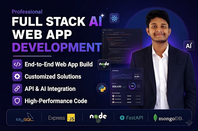 build responsive full stack web app with ai integration