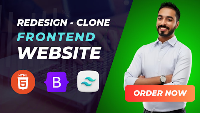 clone portfolio websites with bootstrap javascript tailwindcss