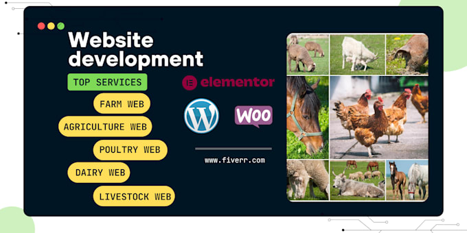 design a professional dairy, poultry, or cattle farm website