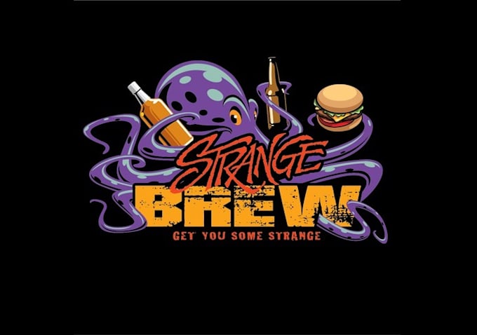 design unique strange brewing logo