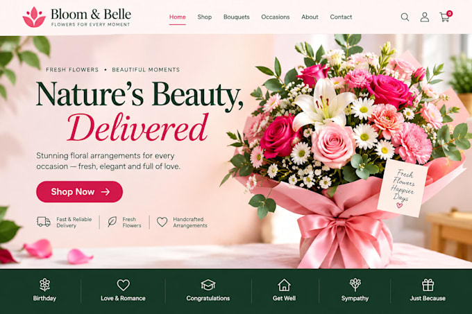 build profitabe flower shopify store flower website florist website gift website