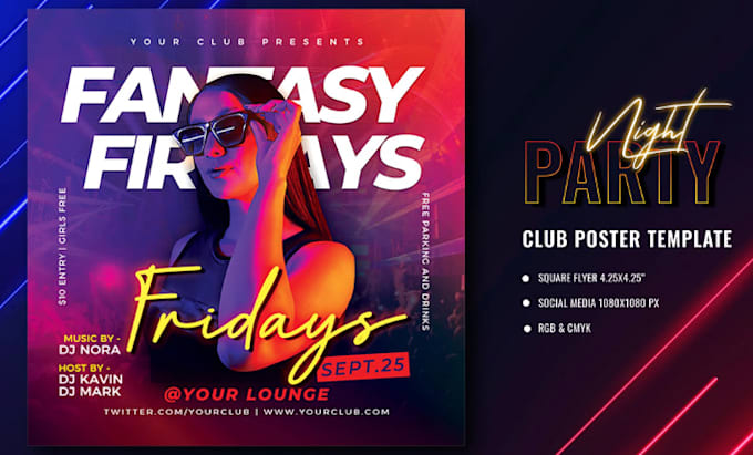 design party flyer, club, dj, hip hop, music, event flyer, business flyer