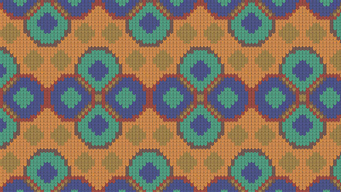 do seamless pattern in knitting style