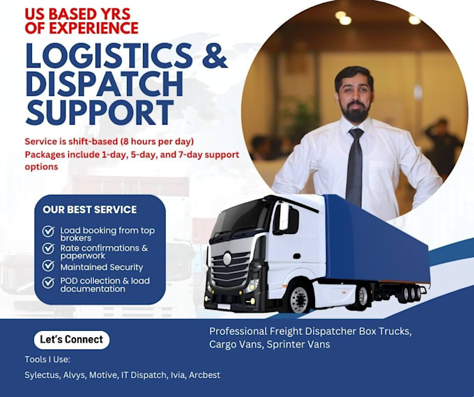 be your US based dispatcher for sprinter, cargo, truck, dry van, reefer, flatbed